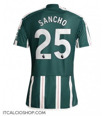 Manchester United Jadon Sancho #25 Seconda Maglia 2023-24 Manica Corta
